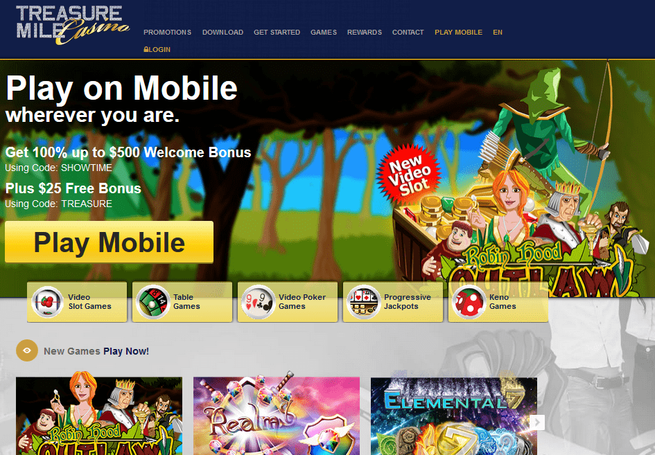 Treasure Mile No Deposit Bonus Codes