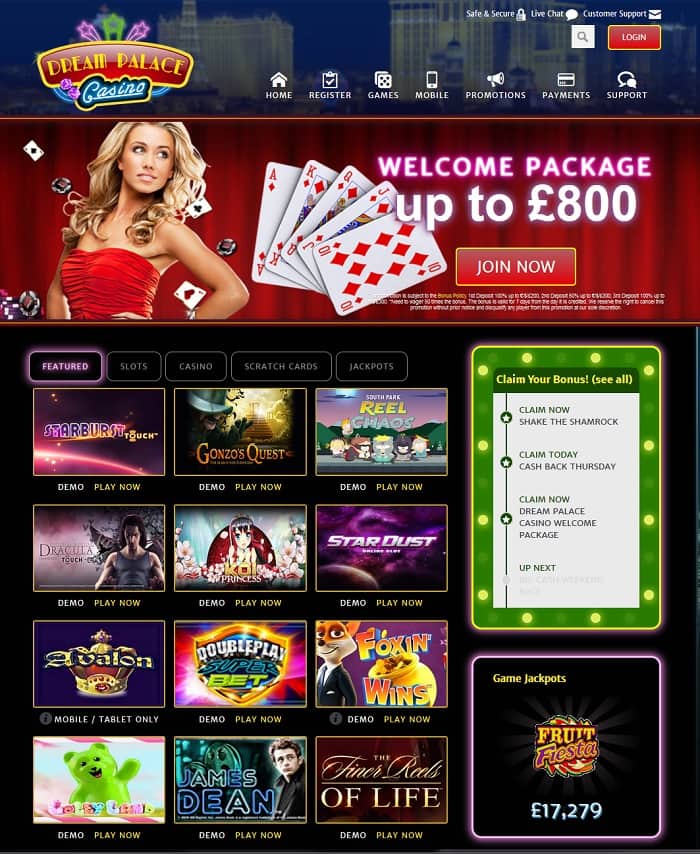 dream palace casino review