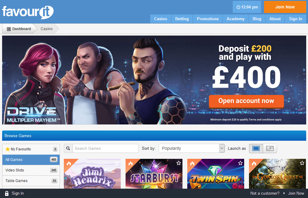 Favourit Casino Review