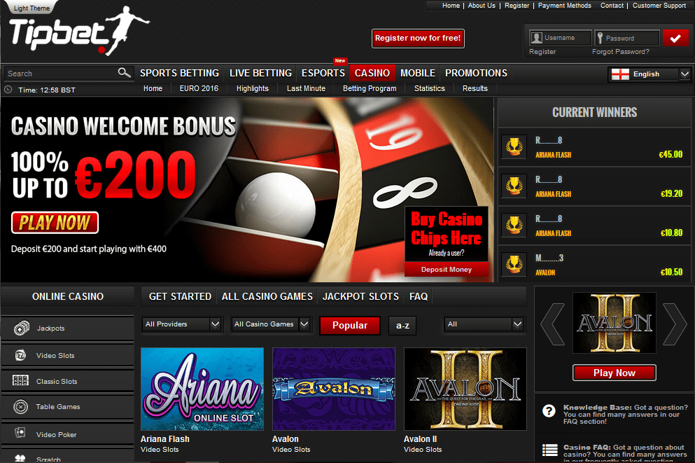 tipbet Casino Adres