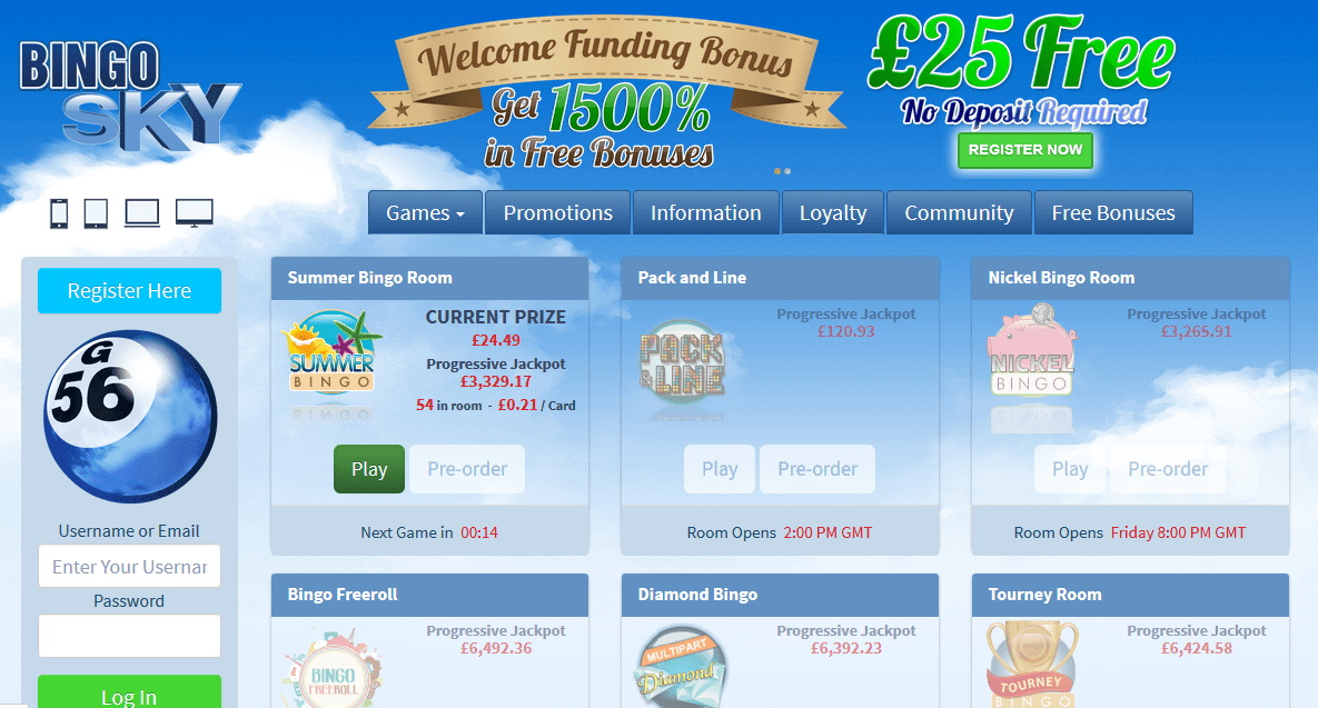 Bingo Sky Review Yes No Casino