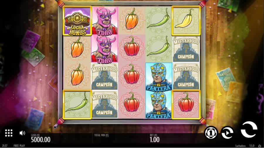 Luchadora Slot machine by Thunderkick