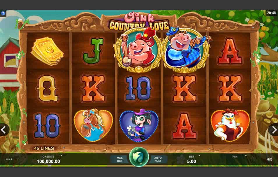 Oink Country Love Slot Machine by Microgaming