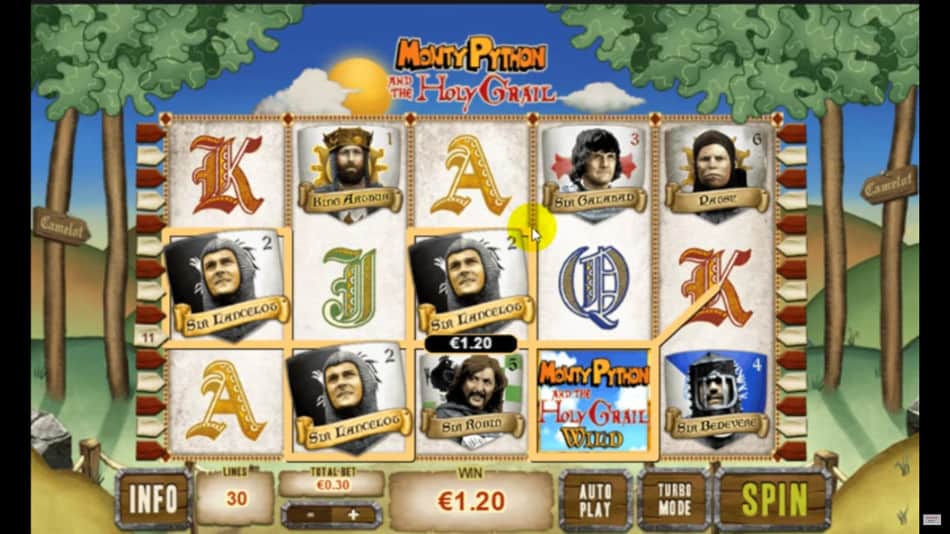 monty python and the holy grail slot