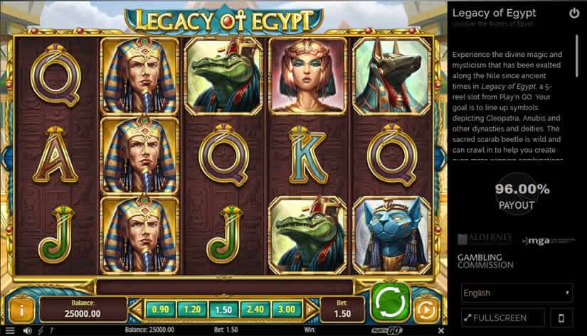 Legacy of Egypt Slot by Play 'n GO