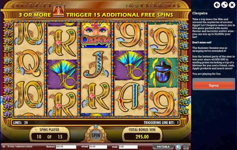 Cleopatra Slot by IGT: Top 9 Egypt themed slot machines