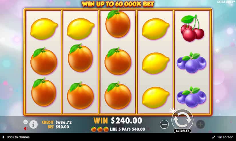 Extra Juicy Slot Win