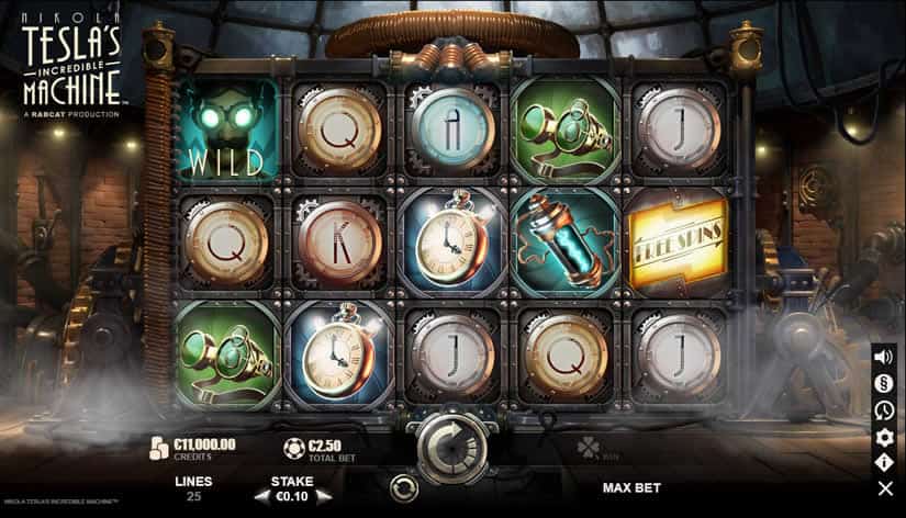 Nikola Teslas Incredible Machine slot by Yggdrasil