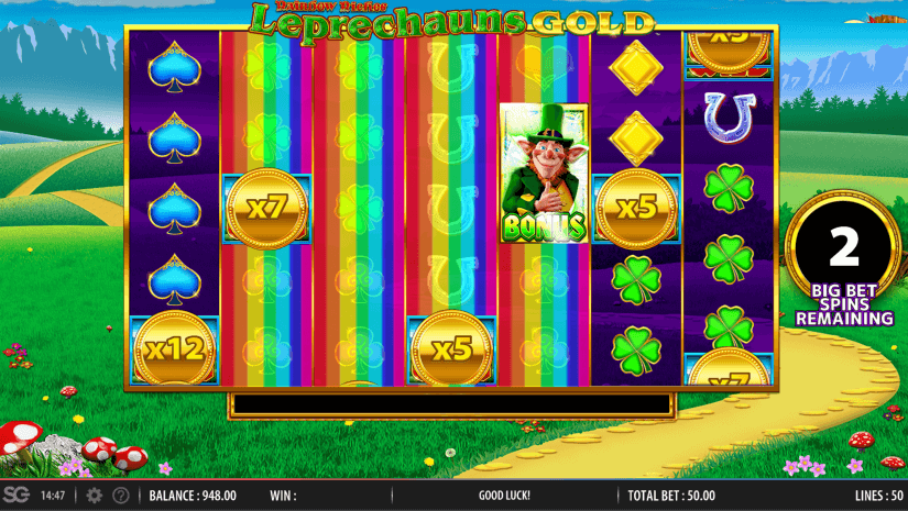 Rainbow Riches Leprechauns Gold Slot Machine Big Bets