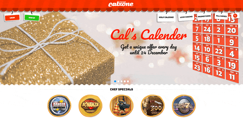 Casino Calzone Dec 2019 Promos