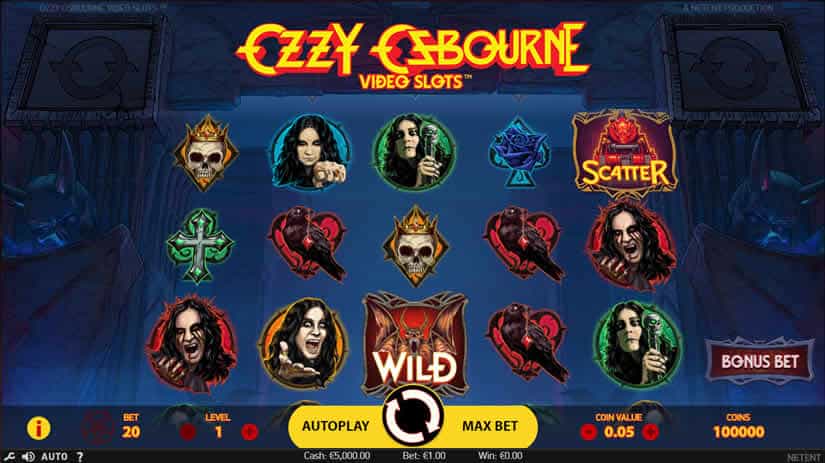 Ozzy Osbourne slot by Netent