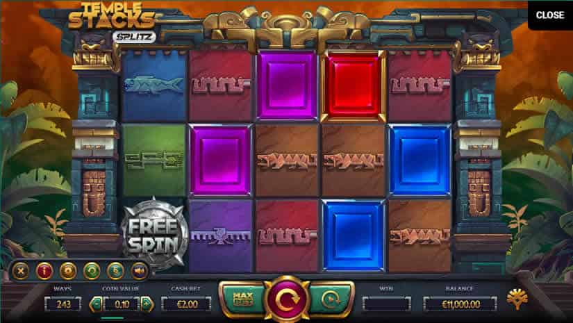 Temple Stacks slot by Yggdrasil: one of the best slot machines to play in february 2020