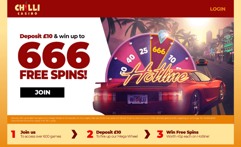 Chilli Casino Welcome Bonus