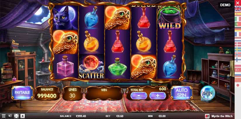 MYRTLE THE WITCH slot by Red Rake Gaming